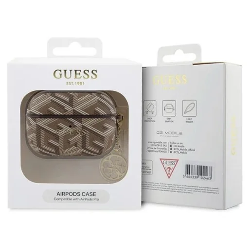 Guess GUAPPGCE4CW tok AirPods Pro-hoz - barna GCube Charm - 3