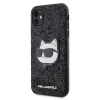 Karl Lagerfeld KLHCN61G2CPK iPhone 11 6.1" fekete/fekete kemény tok Glitter Choupette Patch tok thumbnail