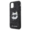 Karl Lagerfeld KLHCN61G2CPK iPhone 11 6.1" fekete/fekete kemény tok Glitter Choupette Patch tok thumbnail