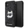 Karl Lagerfeld KLHCN61G2CPK iPhone 11 6.1" fekete/fekete kemény tok Glitter Choupette Patch tok