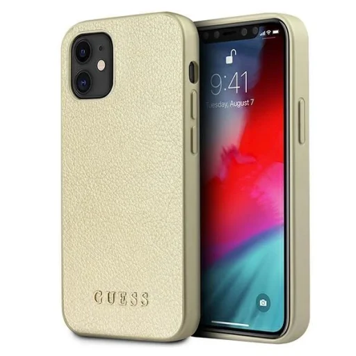 Guess GUHCP12SIGLGO iPhone 12 mini 5.4" gold/gold kemény tok Iridescent - 1