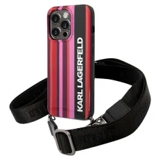 Karl Lagerfeld KLHCP14LSTSTP iPhone 14 Pro 6,1" tok rózsaszín Color Stripes Strap