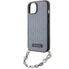 Karl Lagerfeld KLHCP14SSACKLHPG iPhone 14 6.1" ezüst/ezüst keménytok Saffiano Monogram Chain tok thumbnail