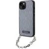 Karl Lagerfeld KLHCP14SSACKLHPG iPhone 14 6.1" ezüst/ezüst keménytok Saffiano Monogram Chain tok thumbnail
