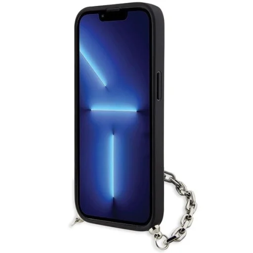 Karl Lagerfeld KLHCP14SSACKLHPG iPhone 14 6.1" ezüst/ezüst keménytok Saffiano Monogram Chain tok - 4