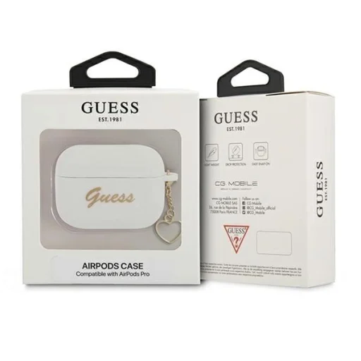 Guess GUAPLSCHSH AirPods Pro tok fehér/szilikon Charm Heart Kollekció - 3