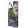 Guess GUHCP13SLFLSB iPhone 13 mini 5.4" kék/kék keménytok Flower Liquid Glitter tok thumbnail