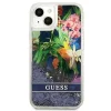 Guess GUHCP13SLFLSB iPhone 13 mini 5.4" kék/kék keménytok Flower Liquid Glitter tok thumbnail