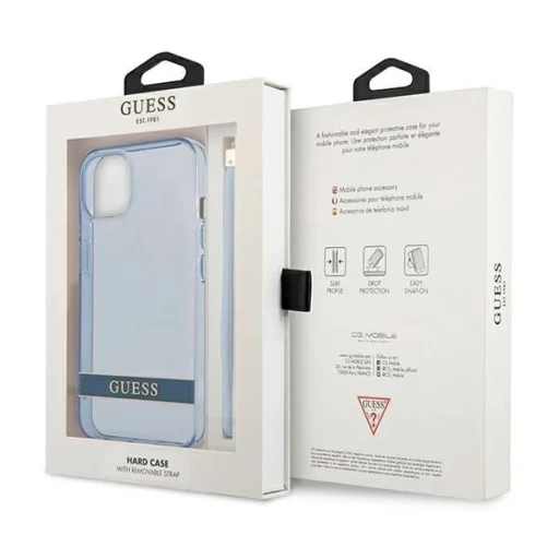 Guess GUHCP13SHTSGSB iPhone 13 mini 5,4" kék / kék kemény tok Translucent Stap - 8