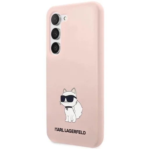 Karl Lagerfeld KLHCS23SSNCHBCP S23 S911 hardcase rózsaszín/rózsaszín Choupette szilikon tok - 2