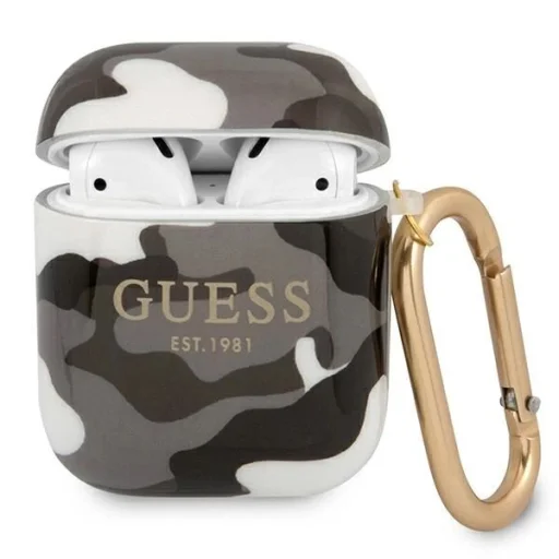Guess GUA2UCAMG AirPods tok fekete/fekete Camo Kollekció - 1