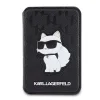 Karl Lagerfeld KLWMSPSAKHCK Fliptok Kártyatartó Állvány Saffiano Monogram Choupette MagSafe tok - fekete thumbnail