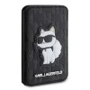 Karl Lagerfeld KLWMSPSAKHCK Fliptok Kártyatartó Állvány Saffiano Monogram Choupette MagSafe tok - fekete thumbnail