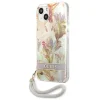 Guess GUHCP13SHFLSU iPhone 13 mini 5.4" lila/lila keménytok Flower Strap thumbnail