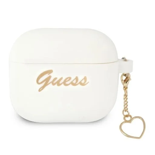 Guess GUA3LSCHSH AirPods 3 tok fehér/fehér Szilikon Charm Heart Kollekció - 1