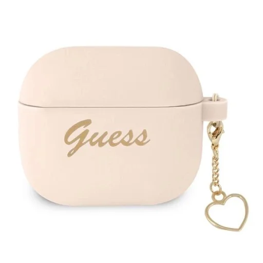 Guess GUA3LSCHSP AirPods 3 tok rózsaszín/rózsaszín Szilikon Charm Heart Kollekció - 1