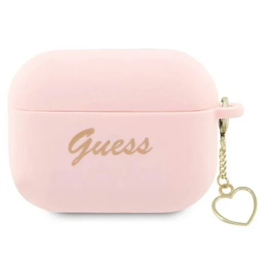 Guess GUAP2LSCHSP AirPods Pro 2 tok rózsaszín/rózsaszín Szilikon Charm Heart Kollekció - 1