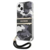 Guess GUHCP13SKCABBK iPhone 13 mini 5.4" fekete/fekete kemény tok Camo Strap Collection thumbnail