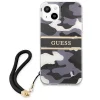 Guess GUHCP13SKCABBK iPhone 13 mini 5.4" fekete/fekete kemény tok Camo Strap Collection thumbnail