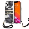 Guess GUHCP13SKCABBK iPhone 13 mini 5.4" fekete/fekete kemény tok Camo Strap Collection