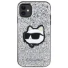 Karl Lagerfeld KLHCN61G2CPS iPhone 11 6.1" ezüst/ezüst kemény tok Glitter Choupette Patch tok - 3