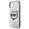Karl Lagerfeld KLHCN61G2CPS iPhone 11 6.1" ezüst/ezüst kemény tok Glitter Choupette Patch tok - 6