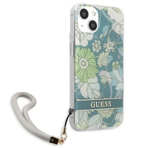 Guess GUHCP13SHFLSN iPhone 13 mini 5.4" zöld/zöld keménytok Virág Pánt - 4