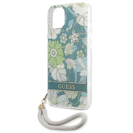 Guess GUHCP13SHFLSN iPhone 13 mini 5.4" zöld/zöld keménytok Virág Pánt - 6
