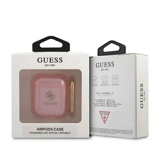 Guess GUA2UCG4GP AirPods tok pink/pink Glitter Collection - 4