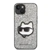Karl Lagerfeld KLHCP14MG2CPS iPhone 14 Plus 6.7" ezüst/ezüst kemény tok Glitter Choupette Patch tok thumbnail