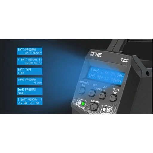 SkyRC T200 töltő 2x100W - 10