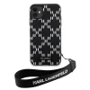 Karl Lagerfeld KLHCN61SAKLMBSK iPhone 11 6.1" fekete/fekete keménytok Monogram Losange Saffiano tok thumbnail