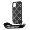 Karl Lagerfeld KLHCN61SAKLMBSK iPhone 11 6.1" fekete/fekete keménytok Monogram Losange Saffiano tok thumbnail