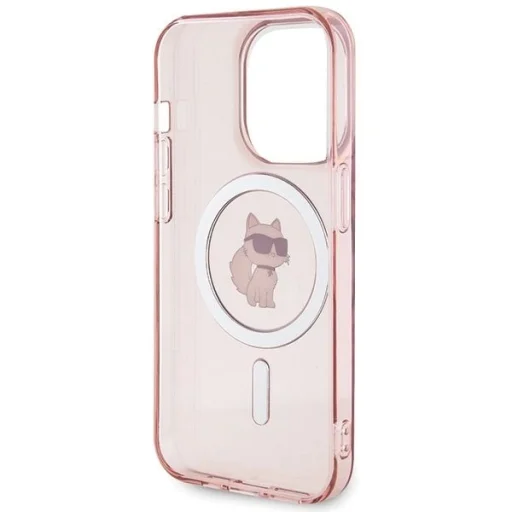  iPhone 15 Pro rózsaszín Karl Lagerfeld IML Choupette MagSafe tok - 7