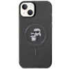  iPhone 15 Fekete Karl Lagerfeld Karl&Choupette Glitter MagSafe tok thumbnail