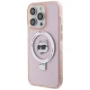  iPhone 15 Pro 6.1" pink/pink Karl Lagerfeld KLHMP15LHMRSCHP tok Ring Stand Choupette Head MagSafe - 2