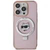  iPhone 15 Pro 6.1" pink/pink Karl Lagerfeld KLHMP15LHMRSCHP tok Ring Stand Choupette Head MagSafe - 3