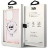  iPhone 15 Pro 6.1" pink/pink Karl Lagerfeld KLHMP15LHMRSCHP tok Ring Stand Choupette Head MagSafe - 8