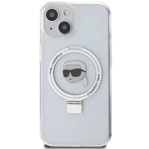  iPhone 15 6.1" fehér/hardcase gyűrűs állvány Karl Head MagSafe Karl Lagerfeld KLHMP15SHMRSKHH tok - 3