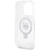  iPhone 15 Pro Max 6.7" fehér/fehér Karl Lagerfeld KLHMP15XHMRSCHH kemény tok Ring Stand Choupette Head MagSafe tok - 7