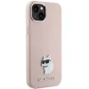  iPhone 15 Plus / 14 Plus Rózsaszín Karl Lagerfeld Szilikon Choupette Metal Pin tok thumbnail