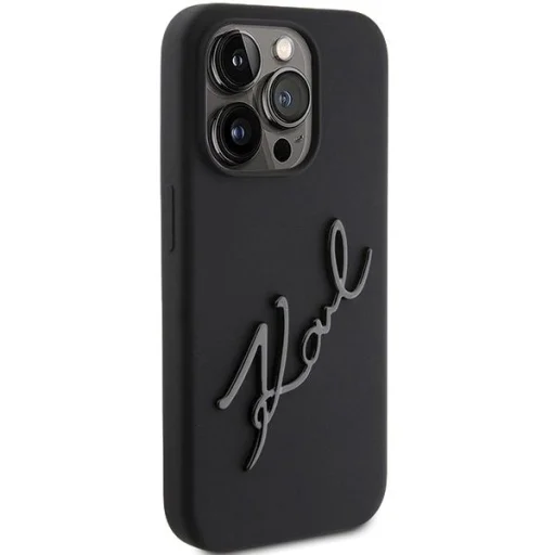  iPhone 15 Pro fekete Karl Lagerfeld Silicone Karl Script tok - 4