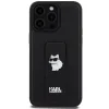 Karl Lagerfeld Gripstand Saffiano Choupette Pins tok iPhone 13 Pro - Fekete thumbnail