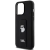 Karl Lagerfeld Gripstand Saffiano Choupette Pins tok iPhone 13 Pro - Fekete thumbnail