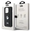 Karl Lagerfeld Gripstand Saffiano Choupette Pins tok iPhone 14 Pro Max - fekete - 9