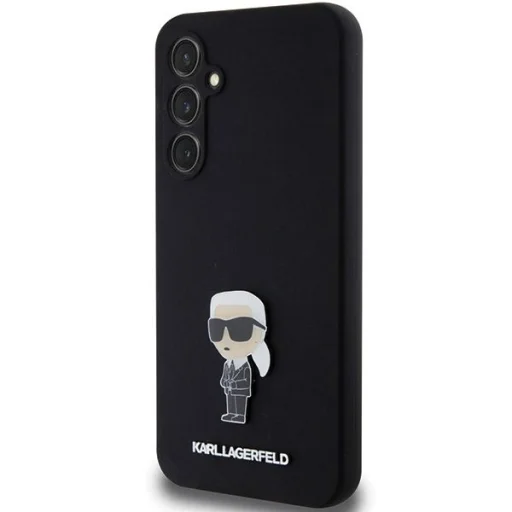 Karl Lagerfeld Silicone Ikonik Metal Pin tok Samsung Galaxy S23 FE - fekete - 2
