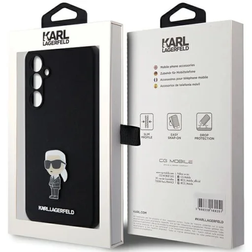 Karl Lagerfeld Silicone Ikonik Metal Pin tok Samsung Galaxy S23 FE - fekete - 8