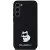 Karl Lagerfeld Silicone Choupette Metal Pin tok Samsung Galaxy S24+ - fekete thumbnail