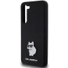 Karl Lagerfeld Silicone Choupette Metal Pin tok Samsung Galaxy S24+ - fekete thumbnail