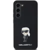 Karl Lagerfeld Szilikon Ikonikus Fém Kitűző tok Samsung Galaxy S23 - fekete thumbnail